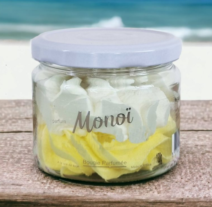 BOUGIE SANS BIJOU POT CHANTILLY MONOI DE TAHITI 130Gr image